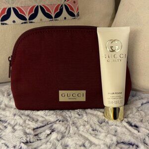 GUCCI Beauty Cosmetic Bag w/ Body Lotion
